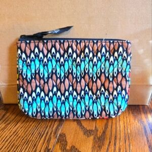 Colorful Patterned Vera Bradley Zipper Clutch Pouch